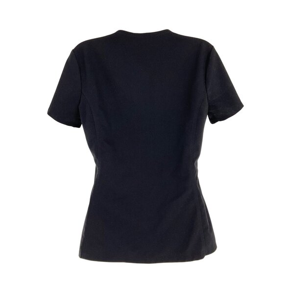 Vince Camuto  Womens Black Scrub Jacket & Top Set XS Polyester/Spandex Blend - Picture 16 of 16